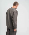 Biçomi Uzun Kol Bisiklet Yaka Basic SweatShirt - Füme