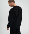 Biçomi Uzun Kol Bisiklet Yaka Basic SweatShirt - Siyah