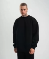 Biçomi Uzun Kol Bisiklet Yaka Basic SweatShirt - Siyah