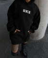 Biçomi Uzun Kol Kapşonlu Göğüs Baskılı SweatShirt - Siyah