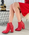 BİÇOMİ Yoont Kırmızı Cilt Topuklu Bot