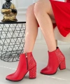 BİÇOMİ Yoont Kırmızı Cilt Topuklu Bot