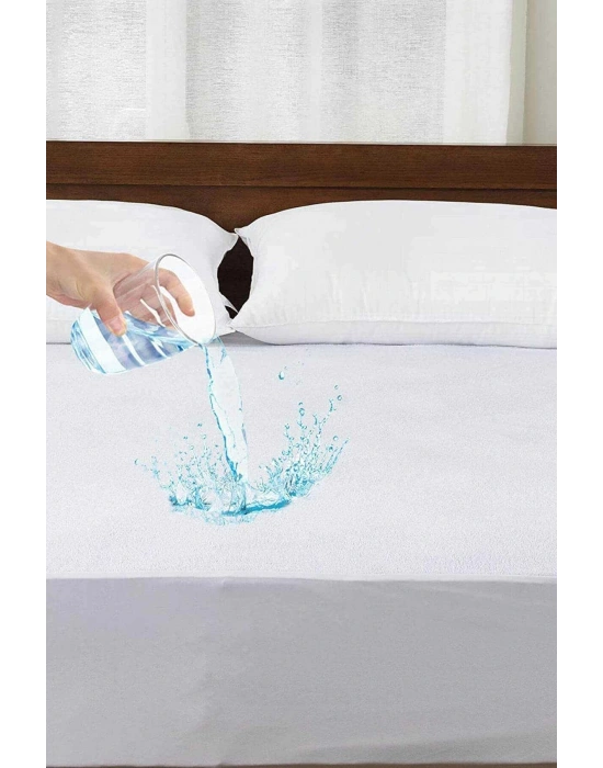 120x200 Sıvı Geçirmez Tek Kişilik Alez Pamuklu Fitted