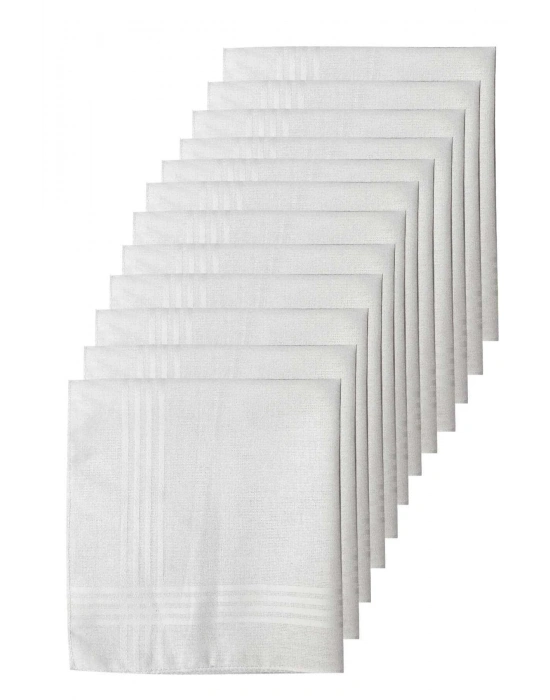 12li Paket Klasik Cep Hediyelik Bayram Mendili %100 Pamuklu 30x30 Cm