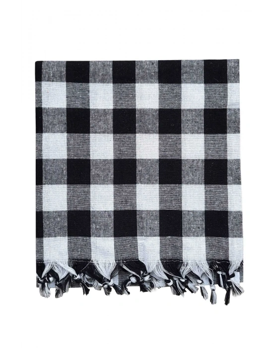 150x150 Cm Kareli Yer Sofra Bezi Piknik Masa Örtüsü Saçaklı