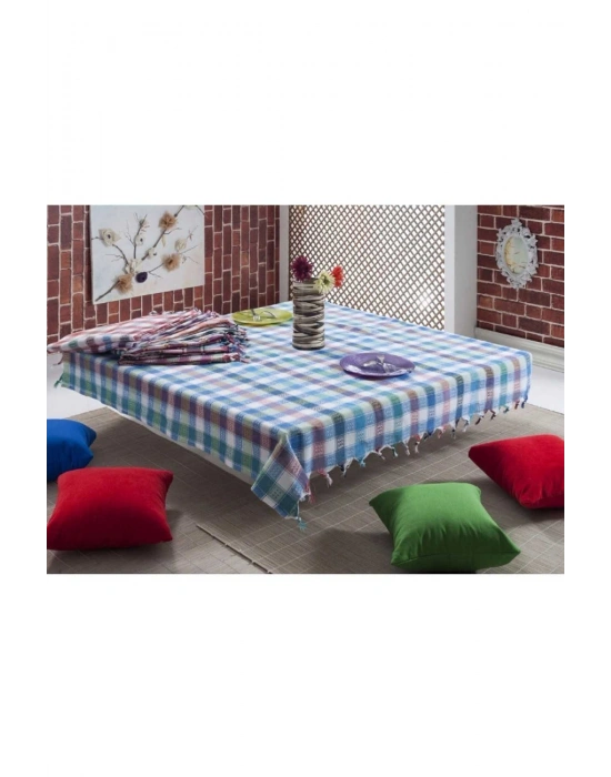 170x170 cm. Klasik Desen Üçlü Sofra Bezi / Masa Örtüsü