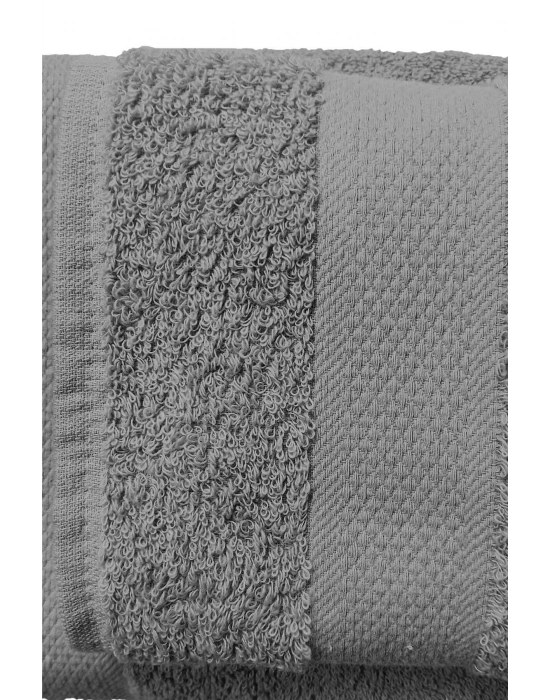 2 li Banyo Havlu Takımı %100 Pamuklu Dry Antrasit