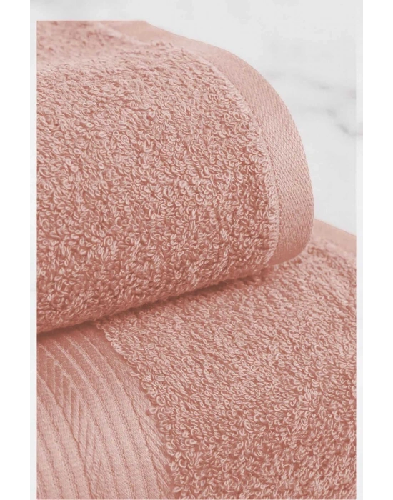 2 Parça Battal Lüks Premium Banyo Spa Havlu Takımı 90x170 Cm Somon