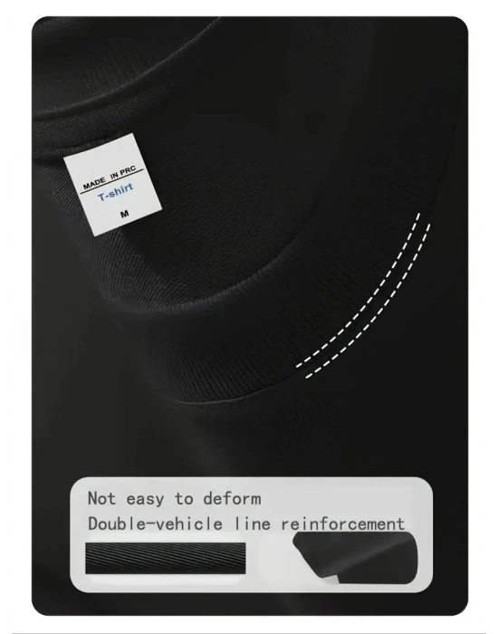 20/1 Penye Compack Day One Baskılı Oversize Bisiklet Yaka T-shirt - Siyah -