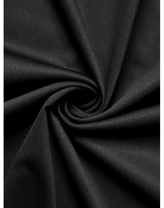 20/1 Penye Compack Vikings Valhalla Baskılı Oversize Bisiklet Yaka T-shirt - Siyah -