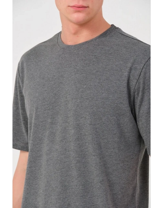 24/1 Düz A Kalite Oversize T-shirt - Antrasit