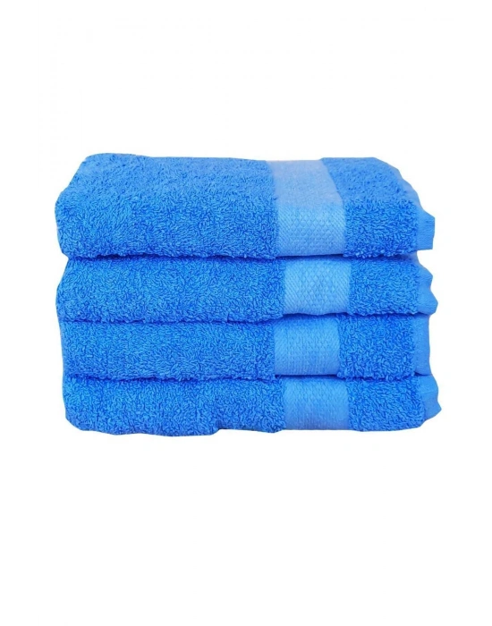 4 lü El Yüz %100 Pamuklu Havlu Seti Dry Mavi