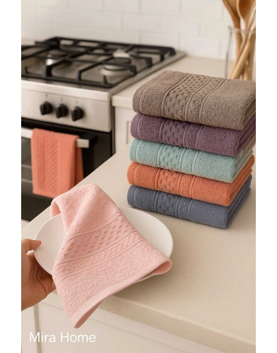 6 Parça Mutfak Havlusu Seti %100 Pamuklu Begüm