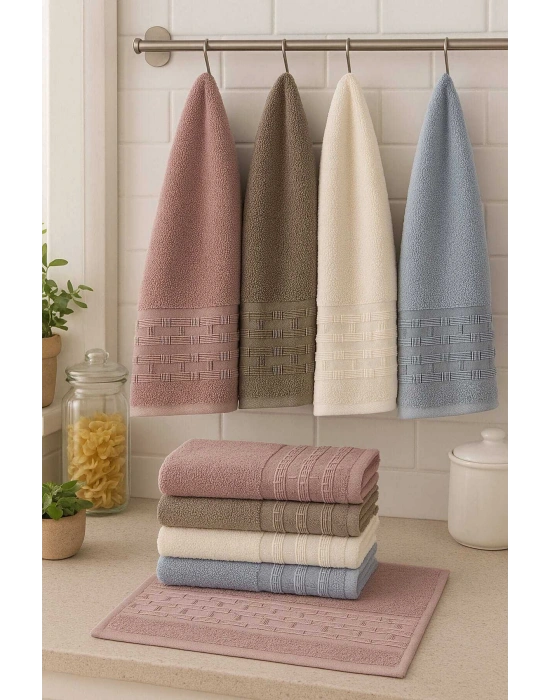 6 Parça Mutfak Havlusu Seti %100 Pamuklu Zahter