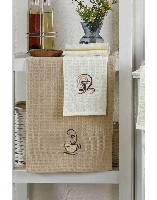 6 Parça Mutfak Kurulama Bezi 30 X 50 Cm Coffe