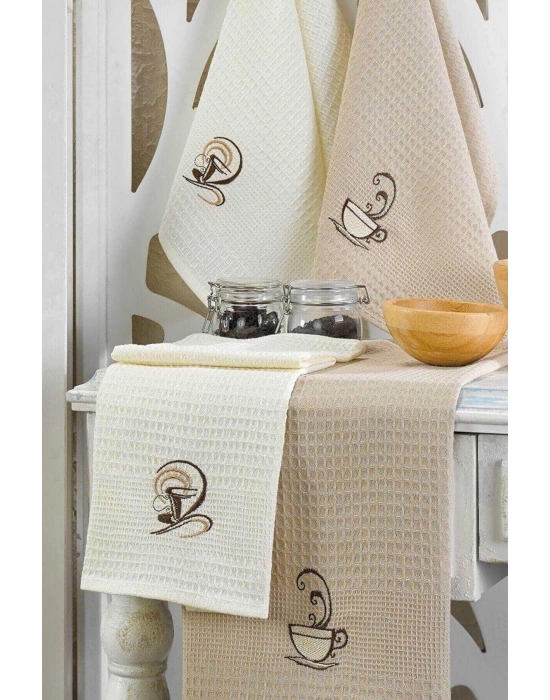 6 Parça Mutfak Kurulama Bezi 30 X 50 Cm Coffe