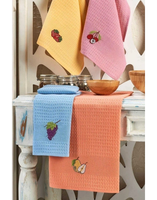 6 Parça Mutfak Kurulama Bezi 30 X 50 Cm Fruit