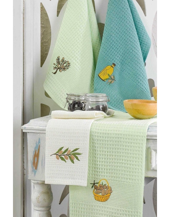 6 Parça Mutfak Kurulama Bezi 30 X 50 Cm Mint