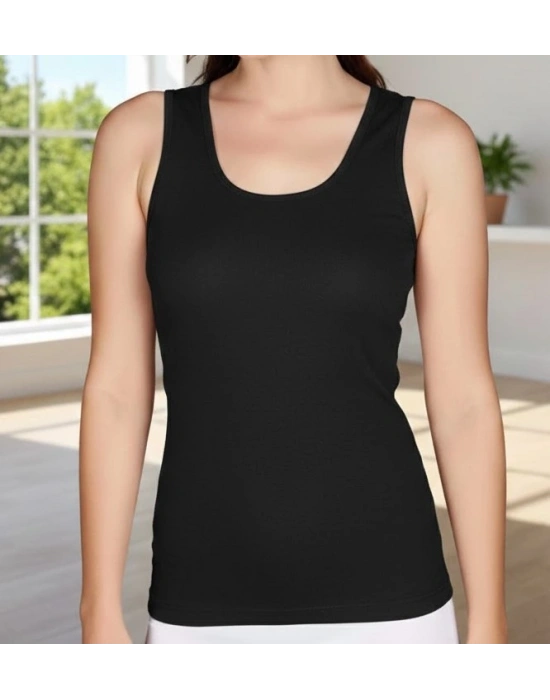 Bicomi Pamuklu Ribana Geniş Askılı Atlet