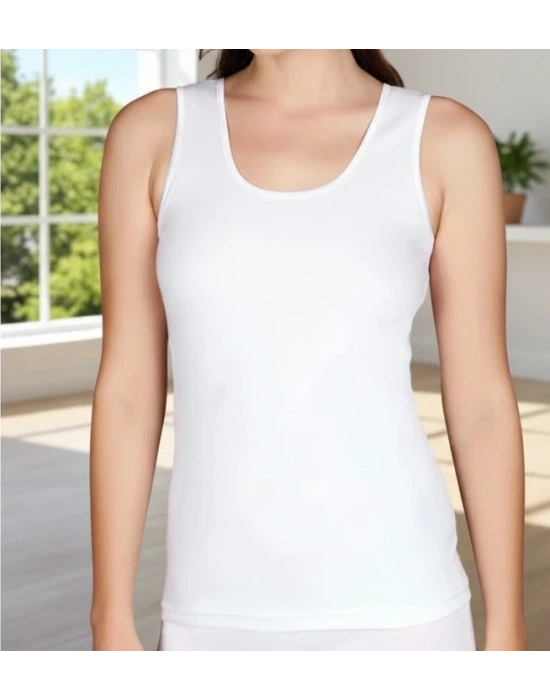 Bicomi Pamuklu Ribana Geniş Askılı Atlet