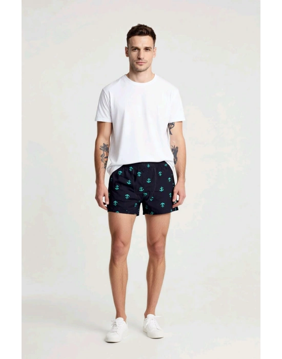 Desenli Erkek Likralı Boxer 6 adet