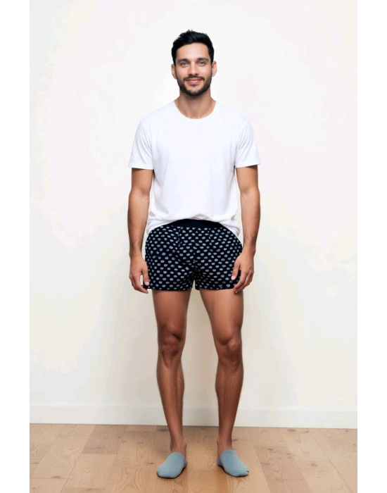 Desenli Erkek Likralı Boxer 6 adet