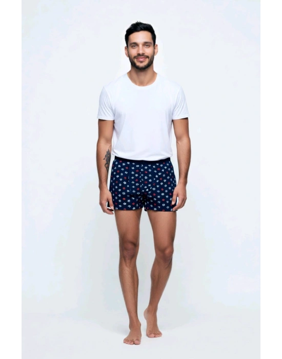 Desenli Erkek Likralı Boxer 6 adet