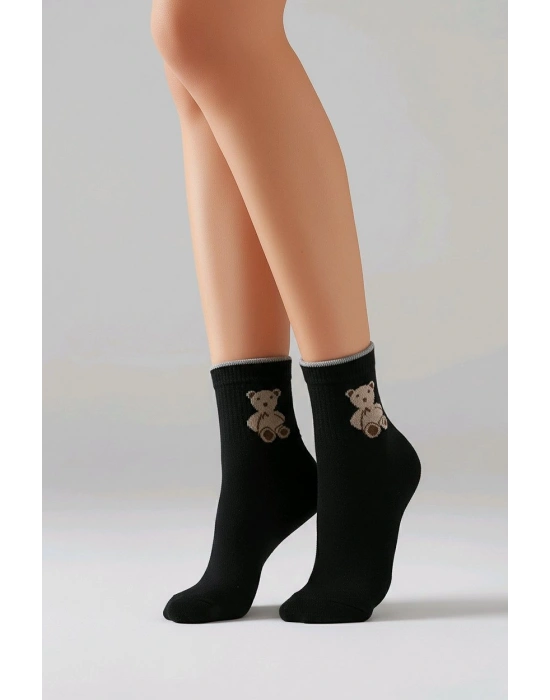 Ayıcıklı Bayan Patik Çorap
