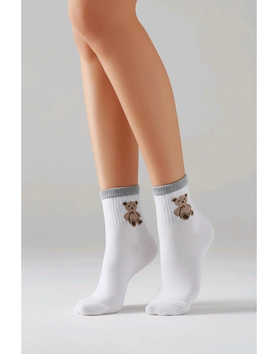 Ayıcıklı Bayan Patik Çorap