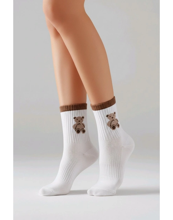Ayıcıklı Bayan Patik Çorap