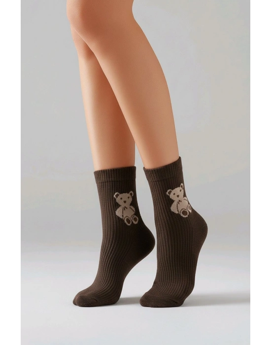 Ayıcıklı Bayan Patik Çorap