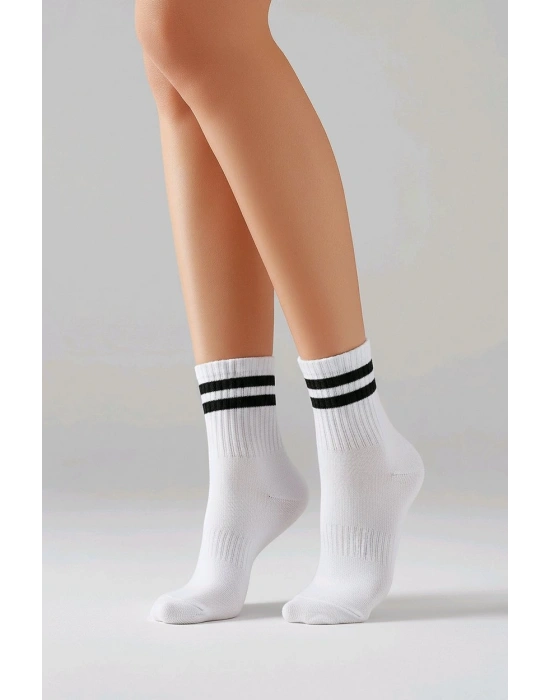 Beyaz Sporcu Kolej Patik Çorap 3lü Set