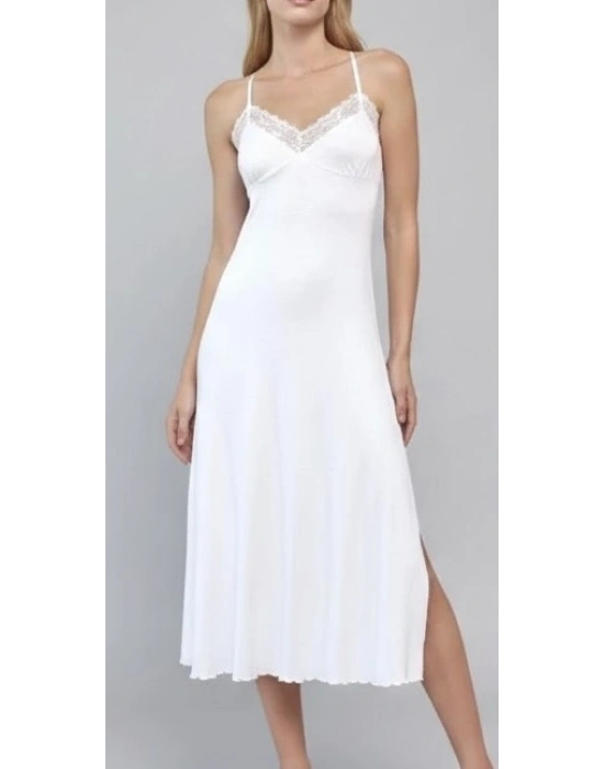 Bicomi Dantelli ve Dekolteli Yırtmaçlı Gecelik