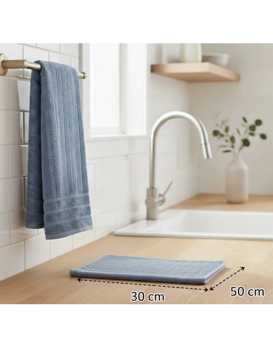 6lı Buklet Dokulu Mutfak ve El Havlusu Seti 30x50 cm Azra