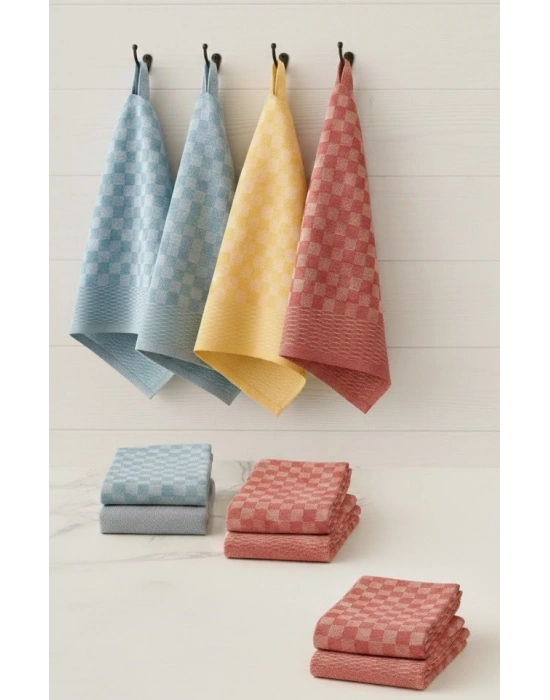 6lı Mutfak Kurulama Bezi 45x65 cm Pötikare Desen