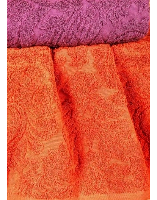 Bicomi 6lı El Yüz Jakarlı Havlu Seti - Doku Desenli %100 Pamuk