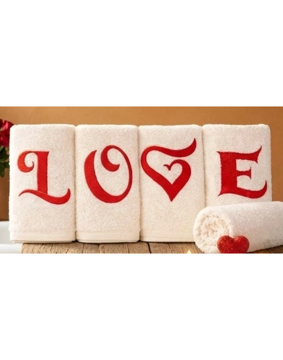 Bicomi 4’lü Mutfak Havlusu Seti - %100 Pamuk Nakışlı El Havlusu 30x50 cm