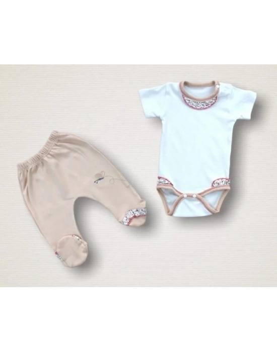 Prenseslere Layık Erguvan Nakışlı Yumuşacık 10 Parça Zıbın Takımı