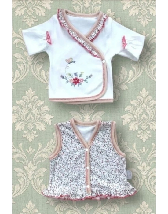 Prenseslere Layık Erguvan Nakışlı Yumuşacık 10 Parça Zıbın Takımı