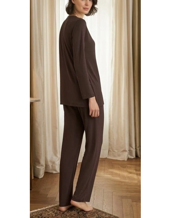 Bicomi Comfort-Plus: Nefes Alan Viskon Dokulu, Boydan Düğmeli Fonksiyonel Pijama Takımı