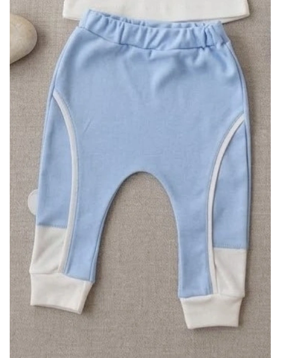 Cilt Dostu Antialerjik Pamuklu – 3’lü ‘Küçük Efendi’ Sweat Takım (Mavi)