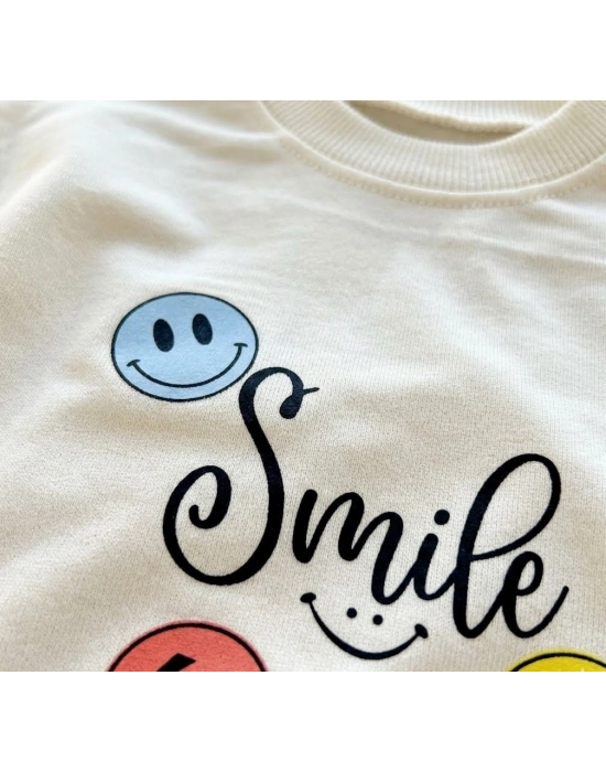 Antialerjik Pamuklu Emoji Baskılı Erkek Bebek Takımı – Hareket Özgürlüğü Sunan Terletmez Penye Set