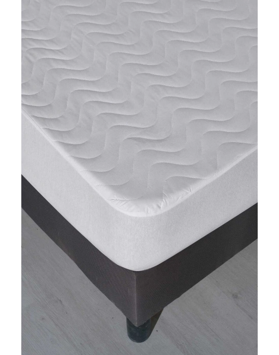 90x190 Sıvı Geçirmez Kapitoneli Tek Kişilik Alez Fitted Pamuklu