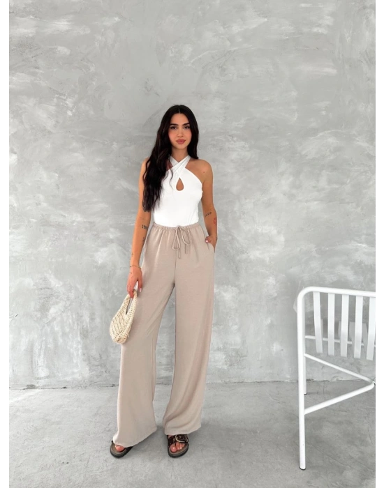Ayrobin Oversize   Pantalon - Bej -