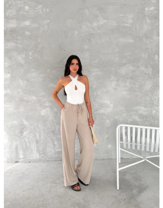 Ayrobin Oversize   Pantalon - Bej -