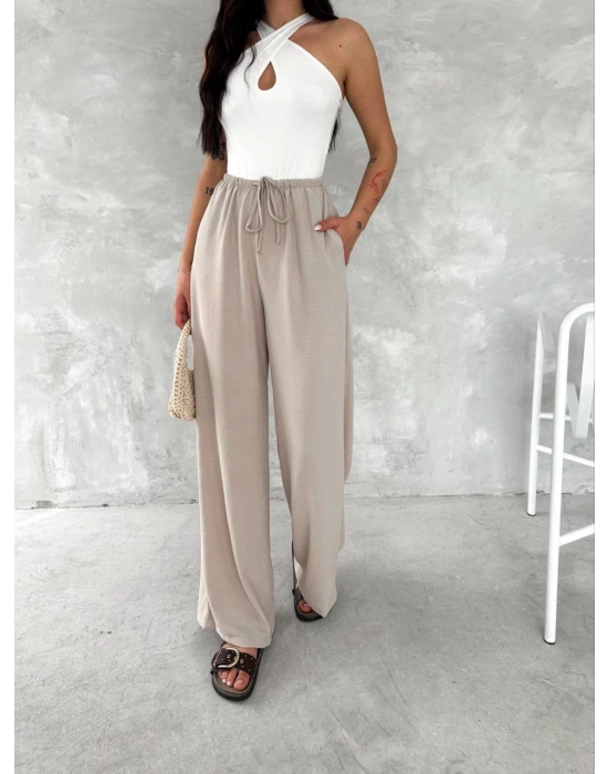 Ayrobin Oversize   Pantalon - Bej -