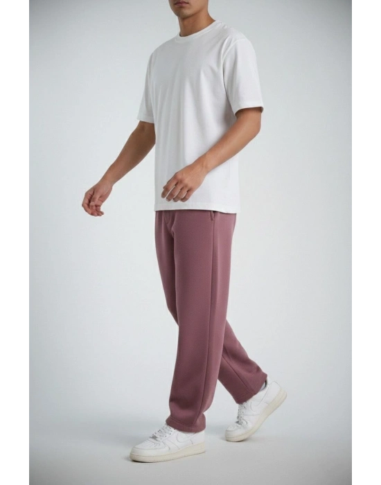 Baggy Alt Eşofman - Gül Kurusu