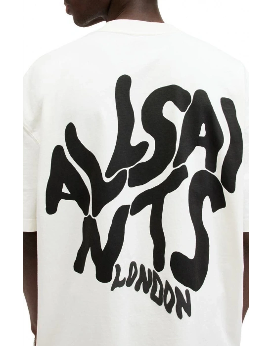 Baskılı Oversize T-shirt - Beyaz -