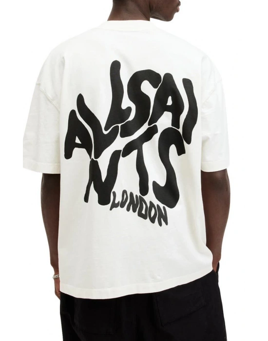 Baskılı Oversize T-shirt - Beyaz -