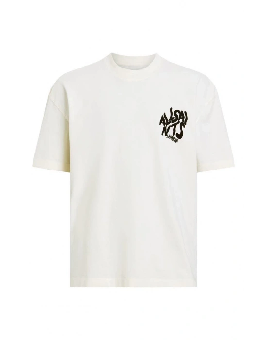 Baskılı Oversize T-shirt - Beyaz -